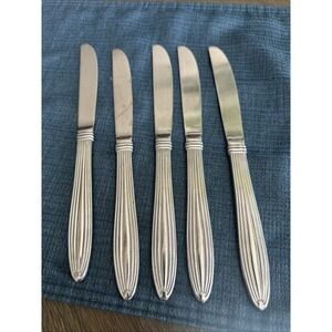 Pfaltzgraff Mackenzie Stainless Steel Flatware Dinner Knife Set Of 5 RARE
